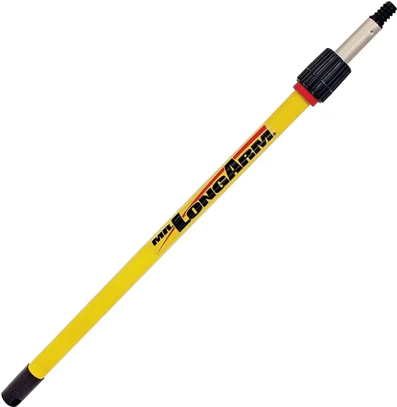 Mr. LongArm Pro-Pole 3216 Extension Pole, 1-1/16 Dia, 8 to 15.3 ft L, Aluminum, Grp Handle, Fluted Handle
