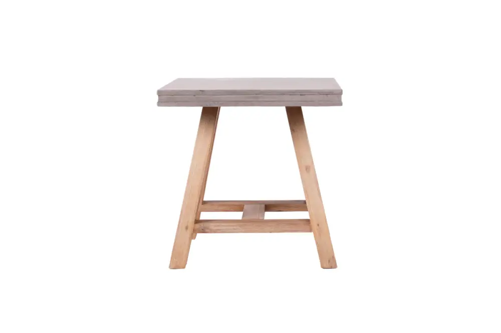 Modrest Civic Minimalist Concrete & Acacia End Table
