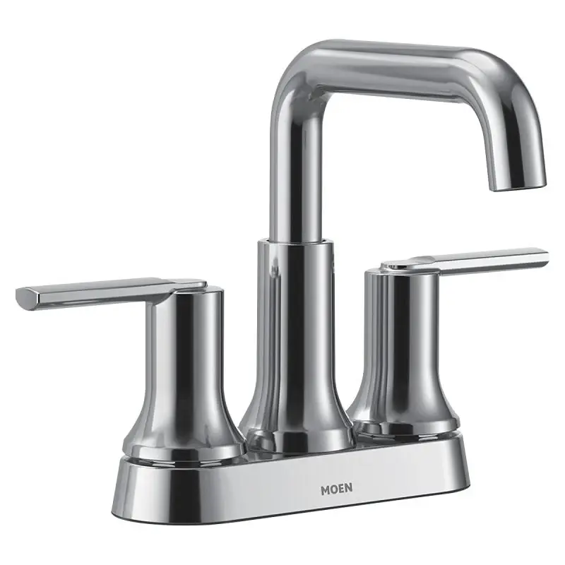 Moen Zyla Series 84141 Bathroom Faucet, 1.2 gpm, 2-Handle, 3-Faucet Hole, Metal/Plastic/Stainless Steel, Chromium