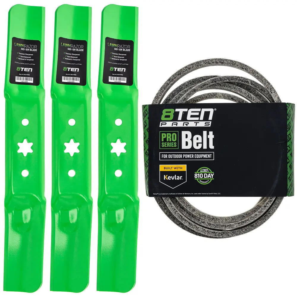 Mower Blades & Deck Belt Kit Cub Cadet Troy-Bilt Craftsman MK1007797