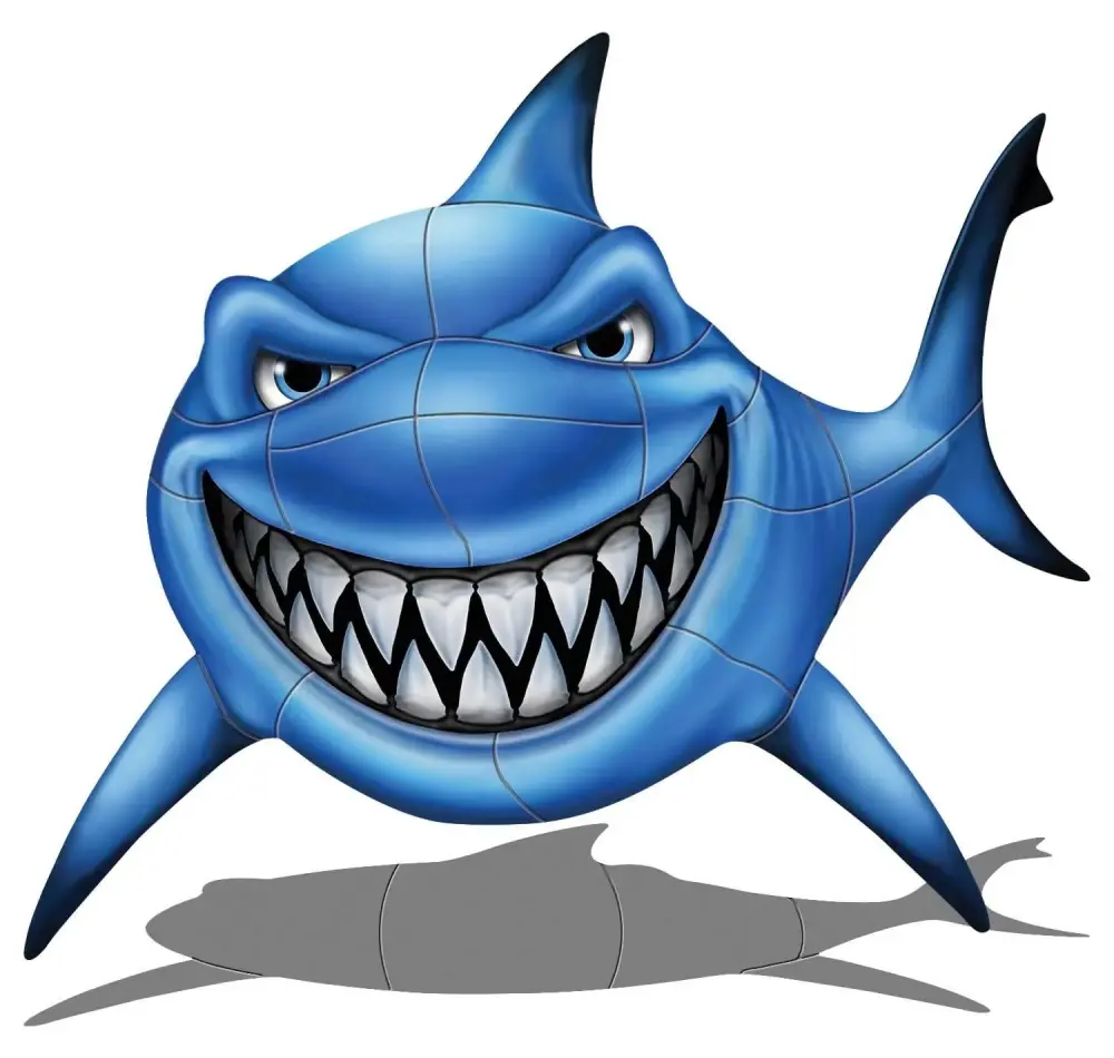 Multi-Function Gotcha Shark Porcelain Swimming Pool Mosaic