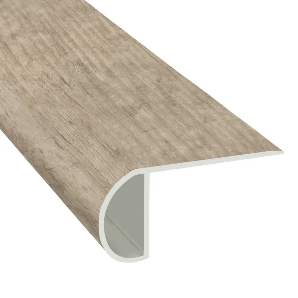Natural Burlap 1.03 . Dense x 2.23 . Width x 94 . Length Vinyl Overlap Stair Nose Molding