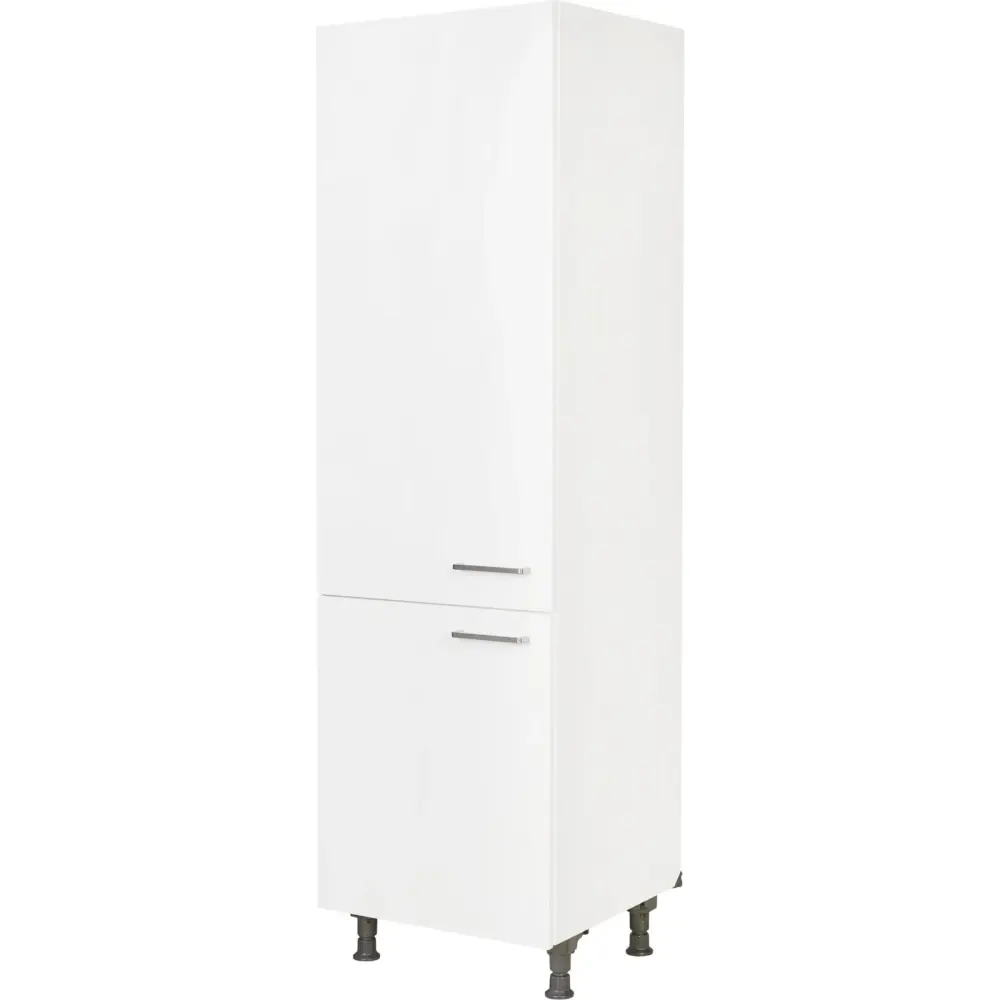 nobilia tall cabinet 60cm white 2 doors 1 shelf appliance conversion refrigerators kitchen high cabinet