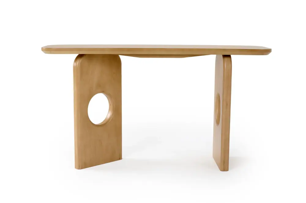 Nova Domus Oshana - Modern Snow Oak Console Table
