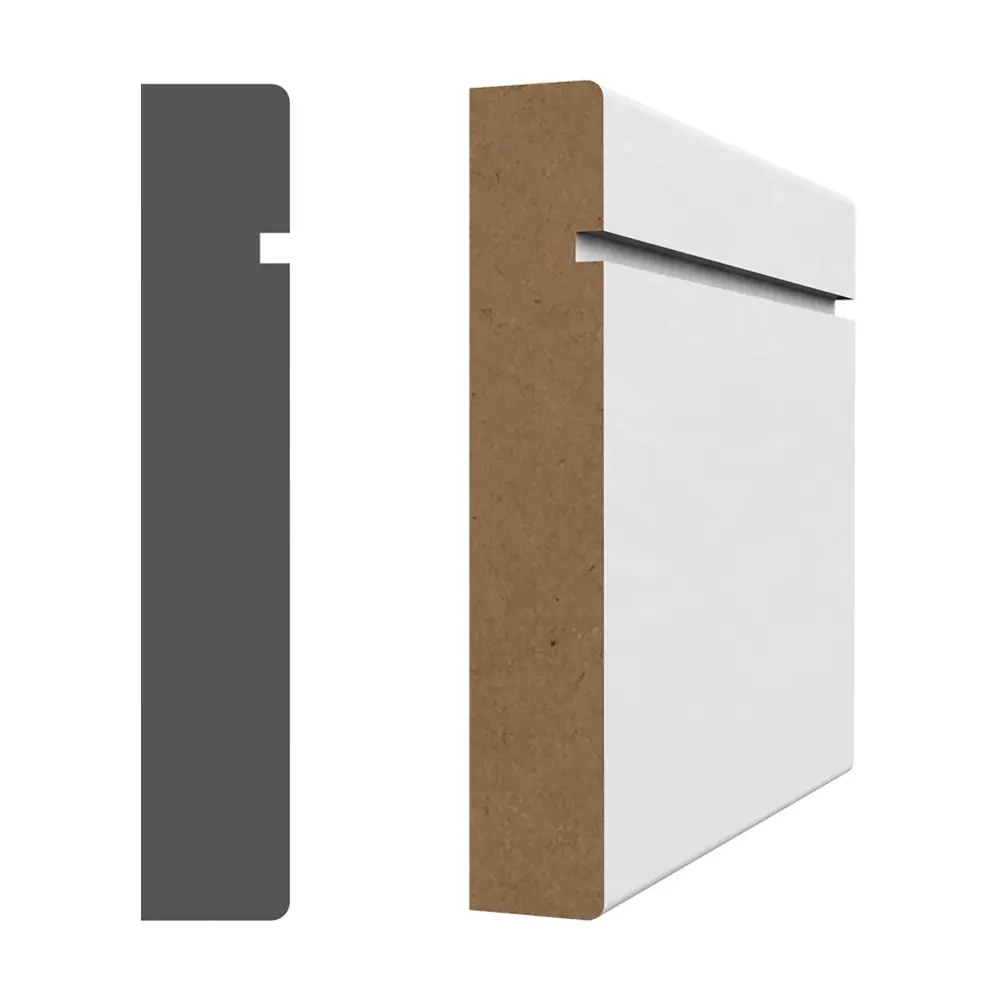 5/8'' x 3'' x 8' Pearl Primed MDF Casing