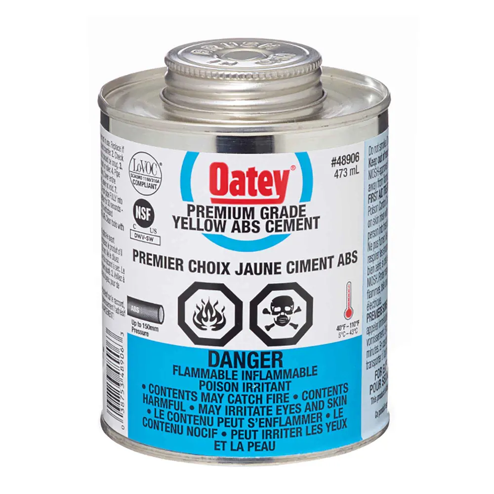 Premium Grade Amber ABS Cement, 473 ml