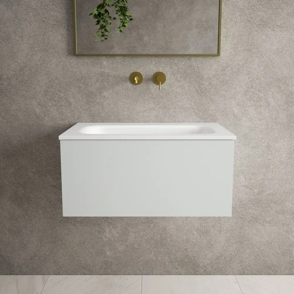 Raffinata One Drawer Vanity Unit Beyondstone Basin - Matt Dove 700mm