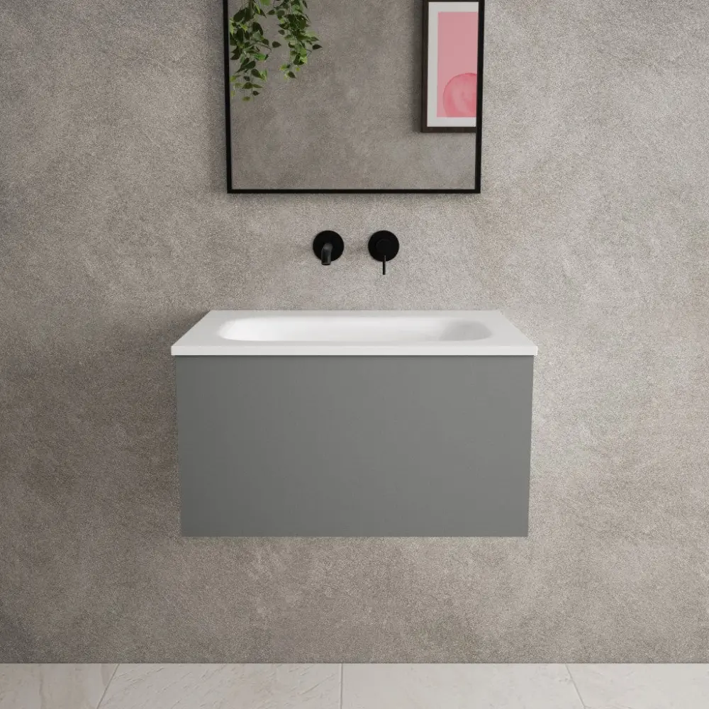 Raffinata One Drawer Vanity Unit Beyondstone Basin - Matt Dust 600mm