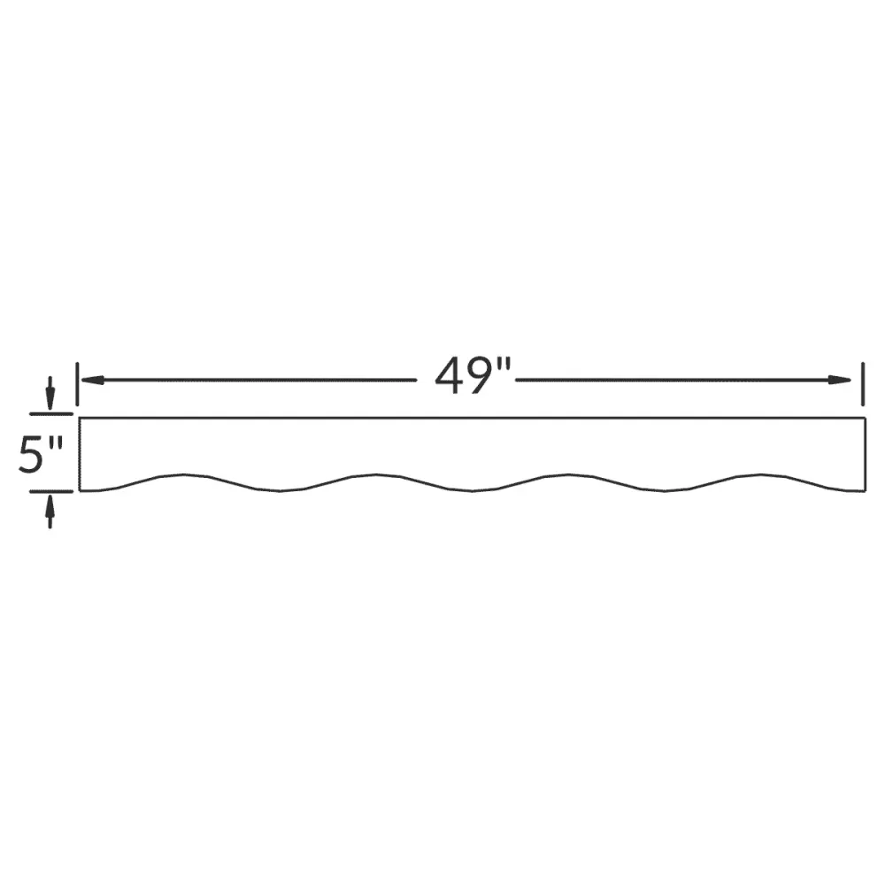 Scalloped Valance Molding V549SC Newport LessCare 5 . height 49 . depth