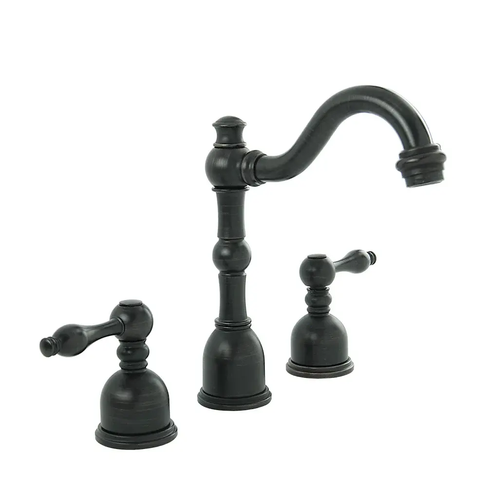S-Series Victorian 8 . Widespread 2-Handle High-Arc Bathroom Faucet Oil Rubbed Warm finish