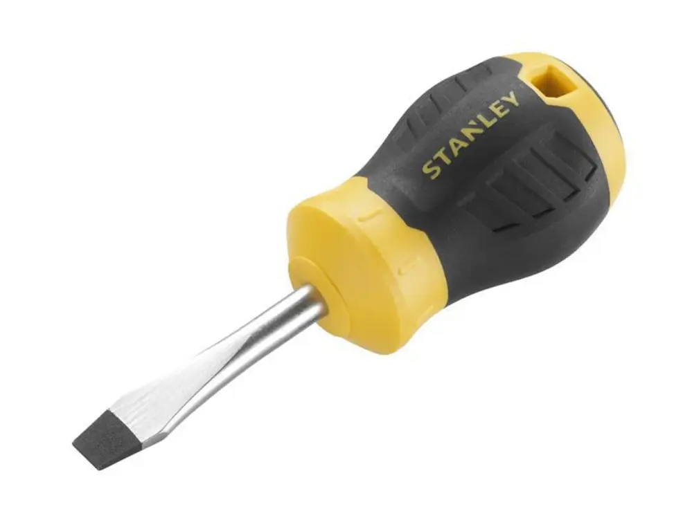 Stanley Hand Tools Cushion Grip Stubby Screwdriver 6.5 X 45Mm Flared