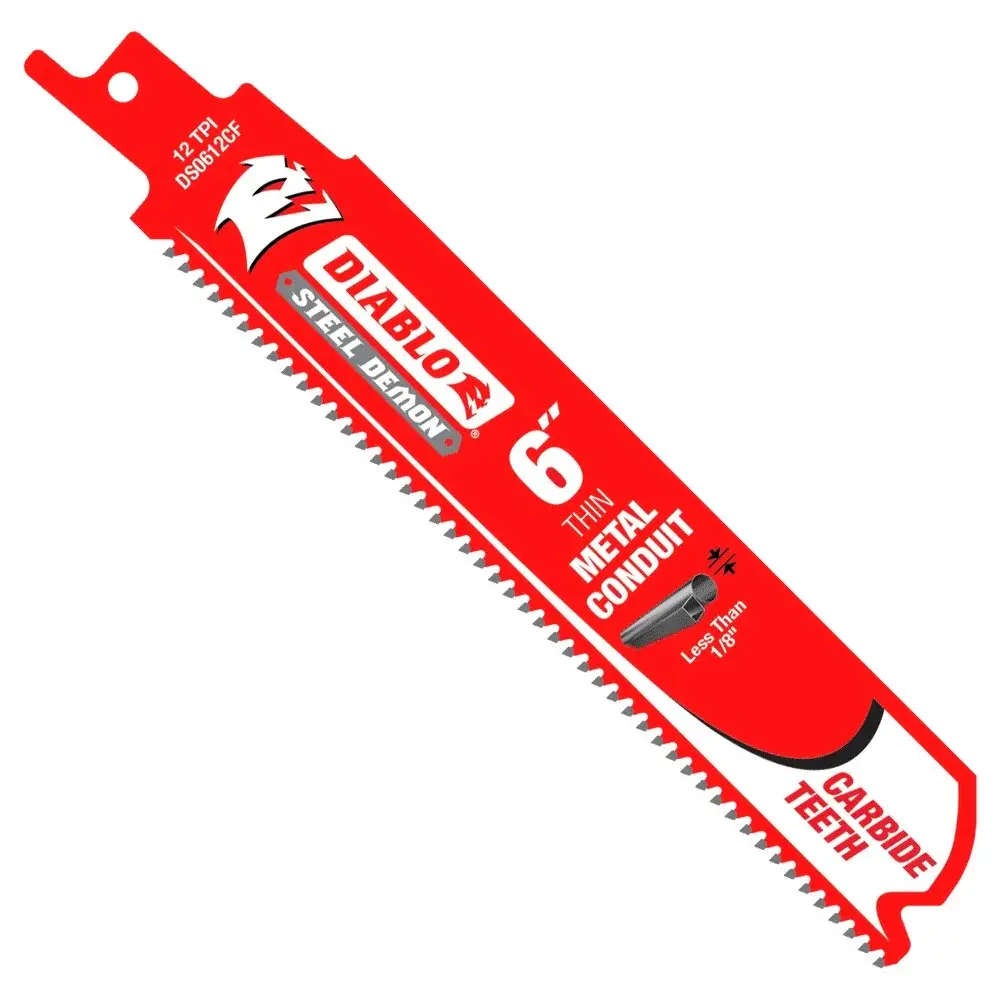 6 . Steel Demon Carbide Blades Delicate Metal Conduit Cutting (3-Pack) Work Light
