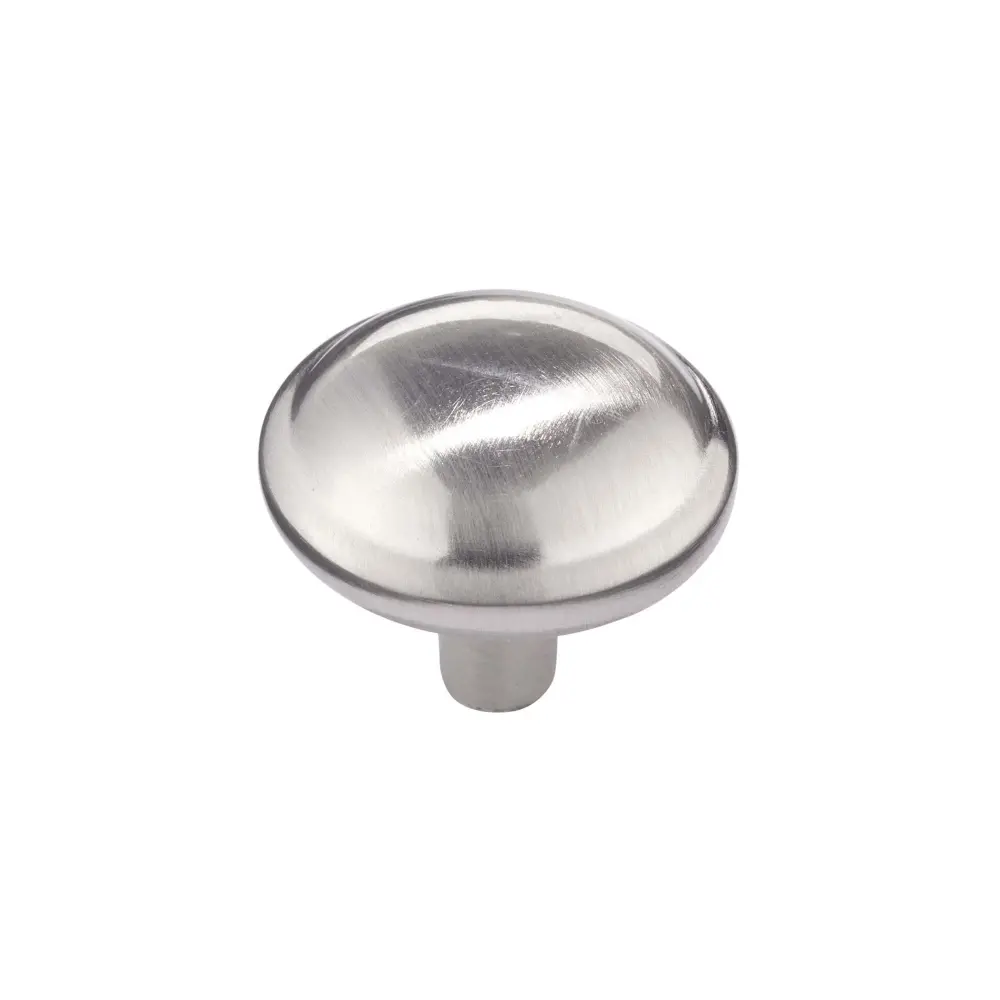Traditional Brushed Nickel Steel Knob, # 2181