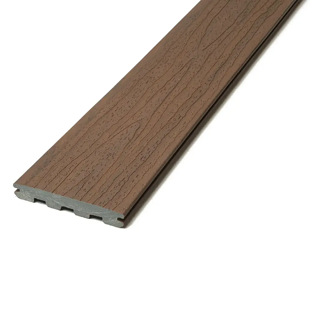 Trailhead Pathway Espresso Grooved Composite Flooring, 7/8" x 5-1/2" x 16'