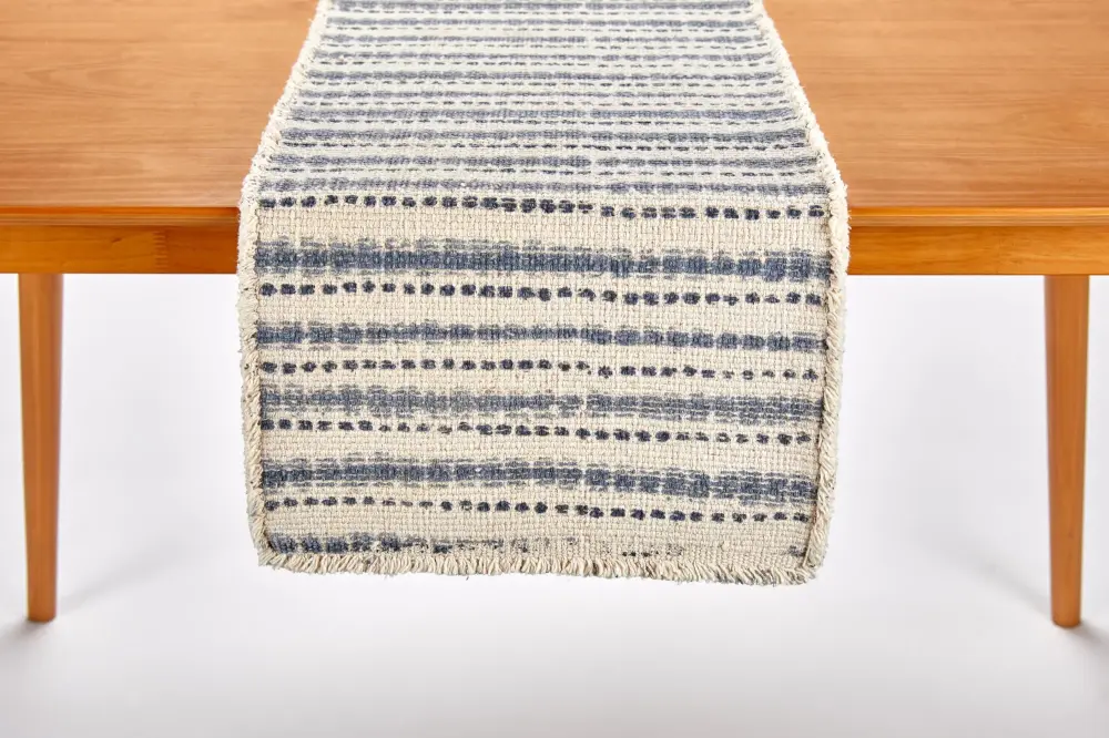Water Stripe Cotton Runner 72"