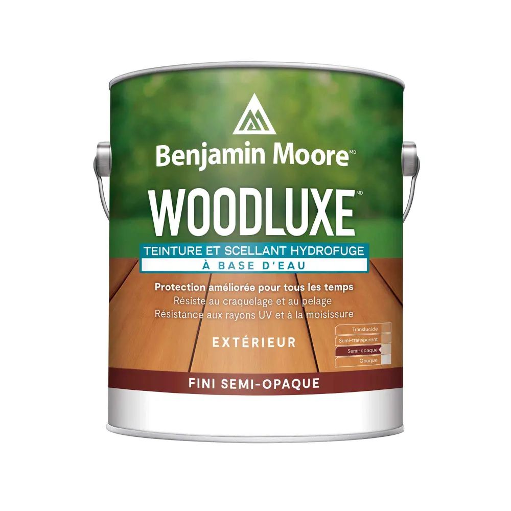 Woodluxe Waterproof Stain and sealer Semi-Solid White, 3.79 L