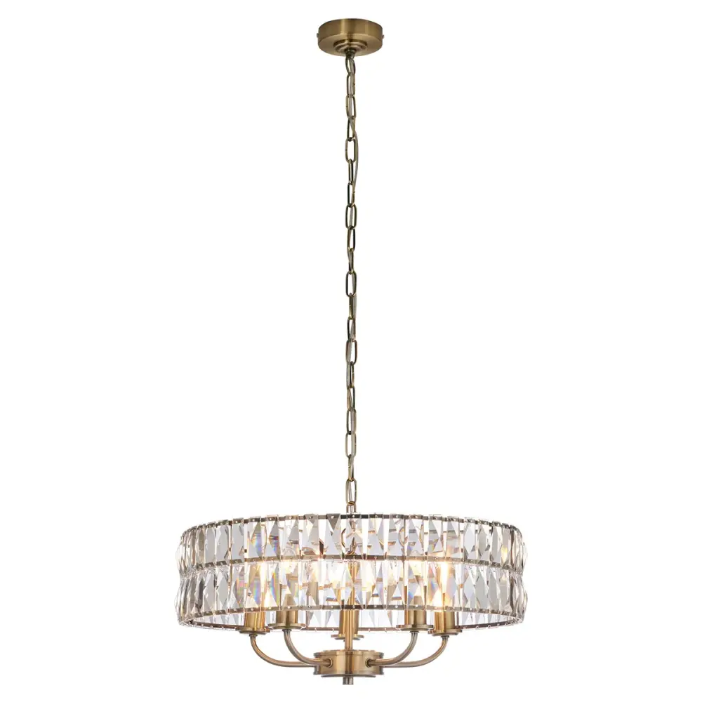 Clifton 5 Pendant Light - Antique Warm alloy
