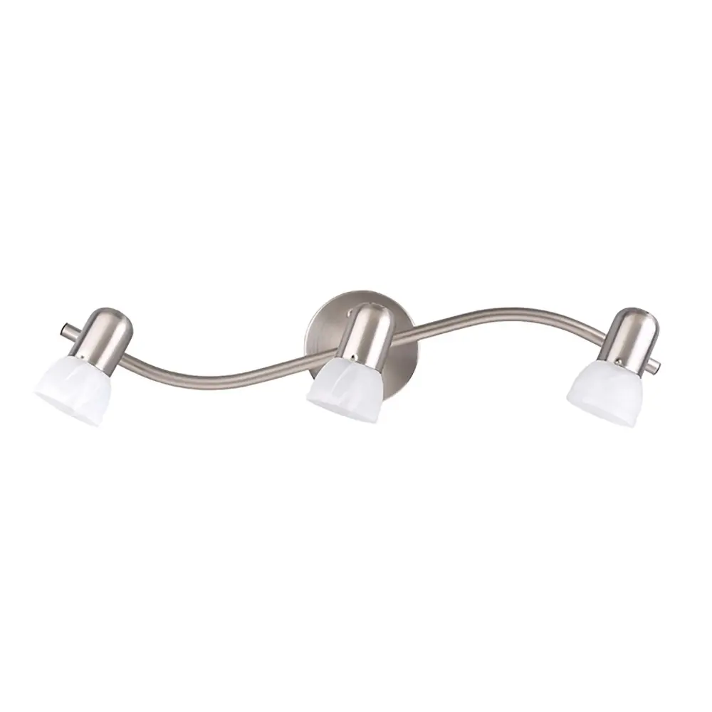 Jasper Track Portable 3 Heads on Rod, Brushed Pewter