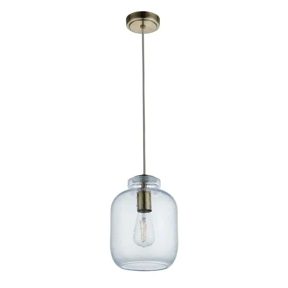 Lyra Glass Pendant Light - Antique Warm alloy