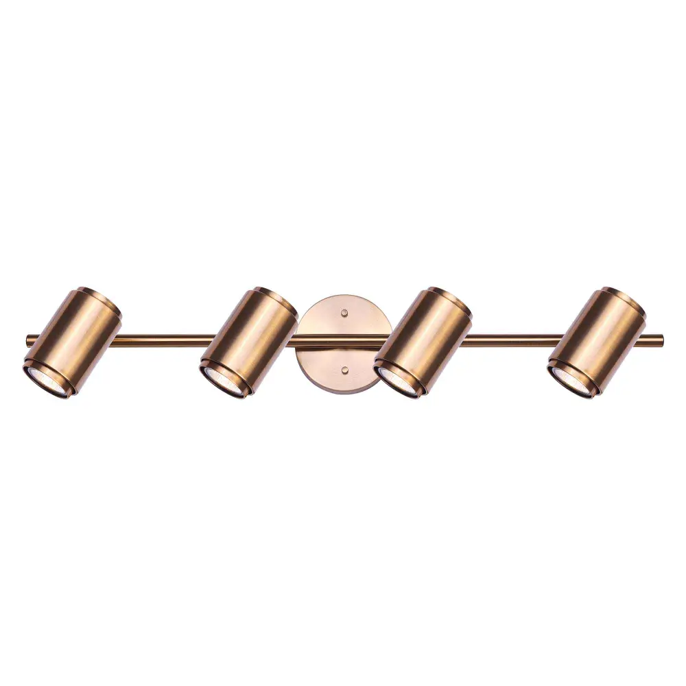 Mayda Gold 4-Light Track Fixture, 29.5" x 6.25" x 4.75"