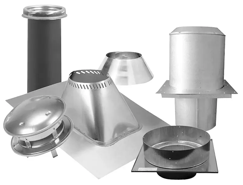 Selkirk 208620 Ceiling Support Kit, Flat, Stainless Metal