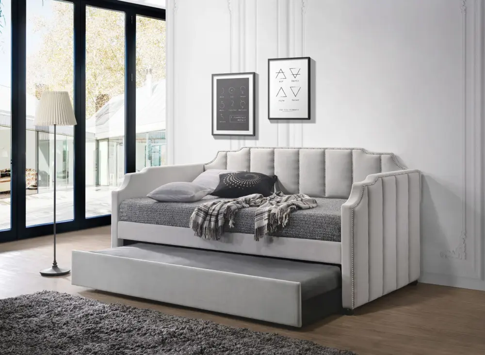 Peridot - Twin Daybed Trundle - Dove Ash