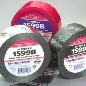 3M VentureTape 1599B-G512 FlexDuct Closure Tape, 2 x 120 Yards, Charcoal