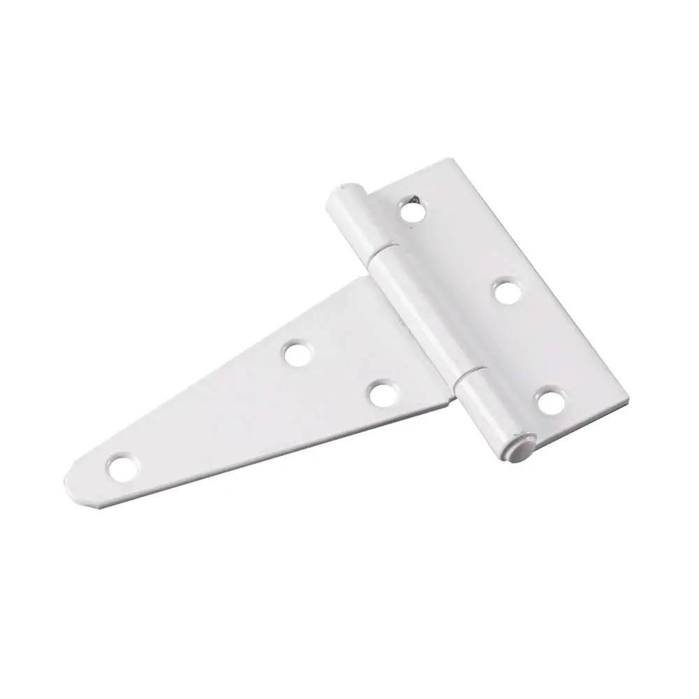 White Heavy-Duty T-Hinge 4'', duo-pack
