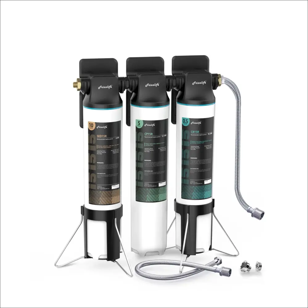 Frizzlife TW15 Under Sink Water Filter System, NSF/ANSI 53&42 Verified Elements, Reduce 99.99% Lead, Chlorine, Chloramine,...