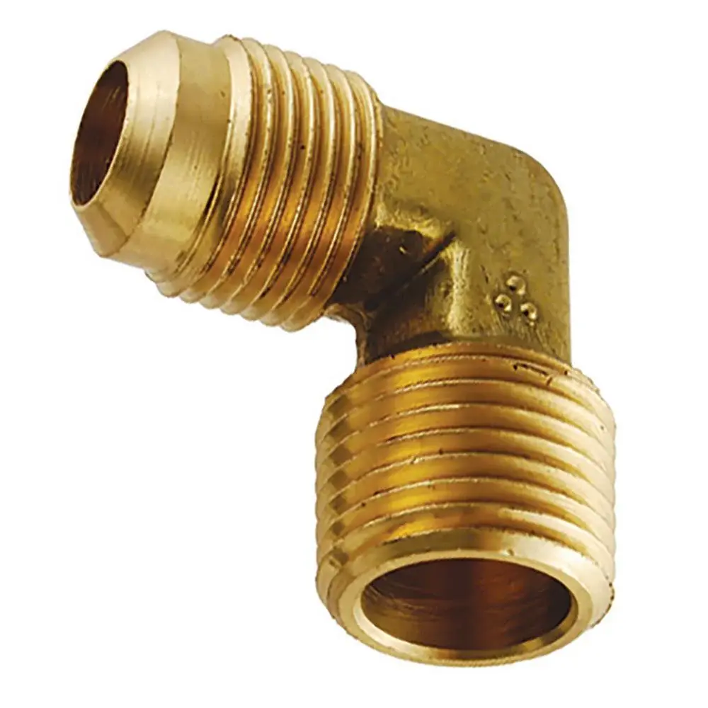 LE1-62 United Brass 3/8" OD Flare X 1/8" MIP Warm alloy Elbow