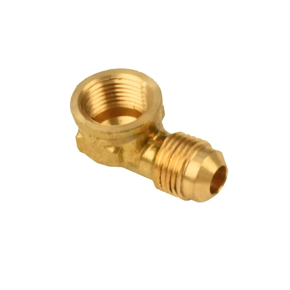 LE3-66 United Brass 3/8" OD Flare X 3/8" FIP Warm alloy Elbow