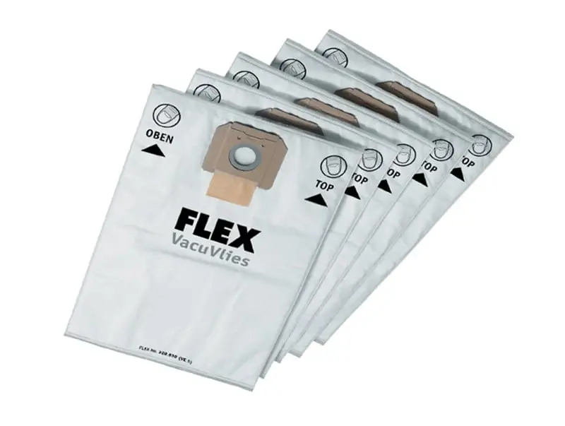 Flex Power Tools Cozy fabric Filter Bags (5) - Vacuum Accessory