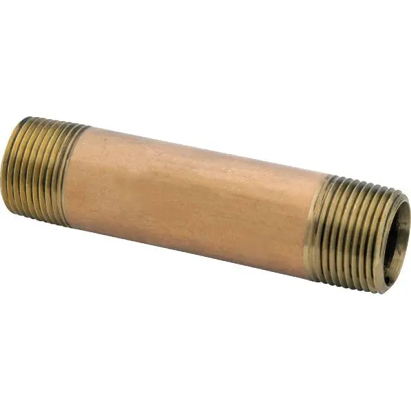 Anderson Adjustable Metals 1 Inch x 3 Inch Red Brass Nipple, 38300-1630 Anderson Metals