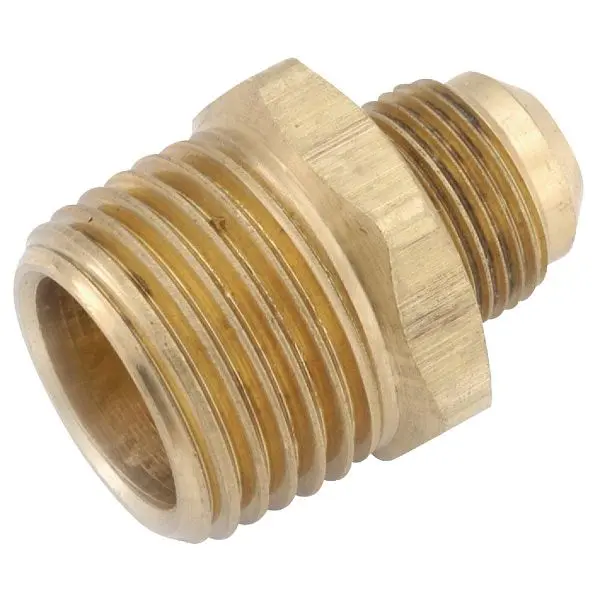 Anderson Advanced Metals 3/8 Inch Flare x 1/2 Inch Male Pipe Naval Brass Flare Connector, 5 per case, 54808-0608 Anderson ...