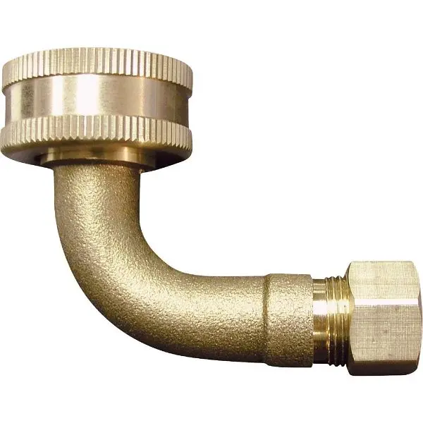Anderson Eco-Friendly Metals 3/4 Inch GH x 3/8 Inch 90 Degrees Dishwasher Brass Sweep Elbow, 1/4 Bend, 737469-0612 Anderso...