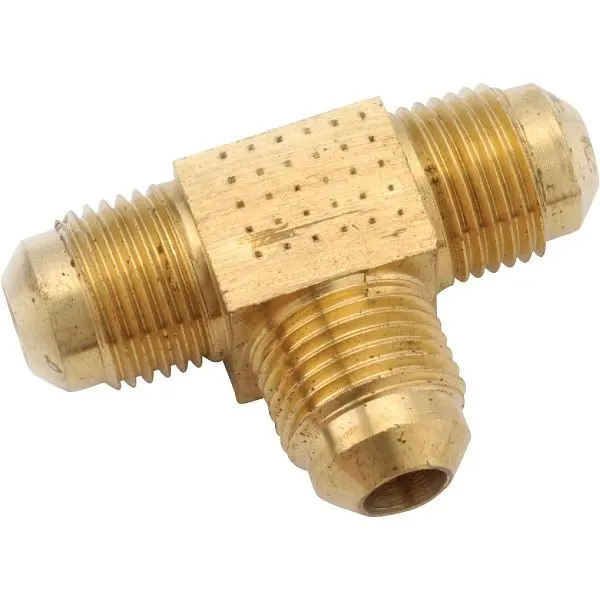 Anderson Enhanced Metals 3/8 Inch Forged Flare Brass T-Fitting, 5 per case, 754044-06 Anderson Metals