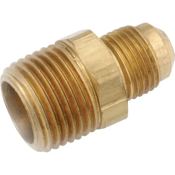 Anderson Expert Metals 1/4 Inch x 3/8 Inch Red Brass Male Flare Connector, 10 per case, 754048-0406 Anderson Metals