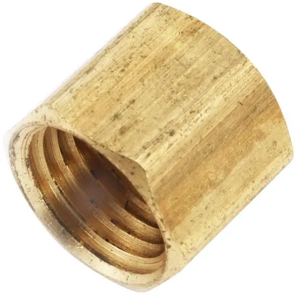 Anderson Expert Metals 1/4 Inch Yellow Brass Flat Cap, 756108-04 Anderson Metals