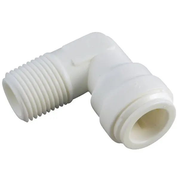 Anderson High-Performance Metals 3/8 Inch OD x 1/4 Inch MPT 90 Degrees Push- Male Plastic Threaded Elbow, 1/4 Bend, 53069-...