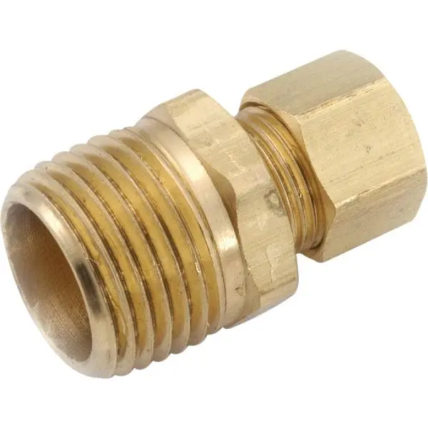 Anderson Jumbo Metals 1/4 Inch x 3/8 Inch Brass Male Union Compression Modifyer, 10 per case, 750068-0406 Anderson Metals