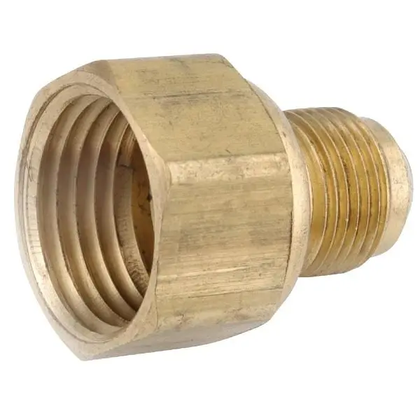 Anderson Long-Lasting Metals 3/8 Inch x 1/2 Inch Female Brass Straight Flare Connector, 5 per case, 54806-0608 Anderson Me...