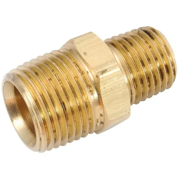 Anderson Low-VOC Metals 3/8 Inch x 1/4 Inch Reducing Hex Red Brass Nipple, 10 per case, 756123-0604 Anderson Metals