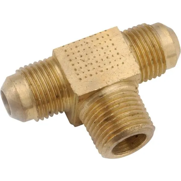 Anderson Luminous Metals 1/2 Inch x 1/2 Inch x1/2 Inch MPT Flare Brass Barred Tee, 754045-0808 Anderson Metals