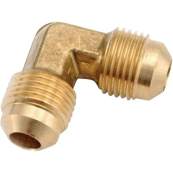 Anderson Medium Metals 3/8 Inch x 3/8 Inch 90 Degrees 2-Way Flare Brass 45 Degree Elbow, 1/4 Bend, 10 per case, 754055-06 ...