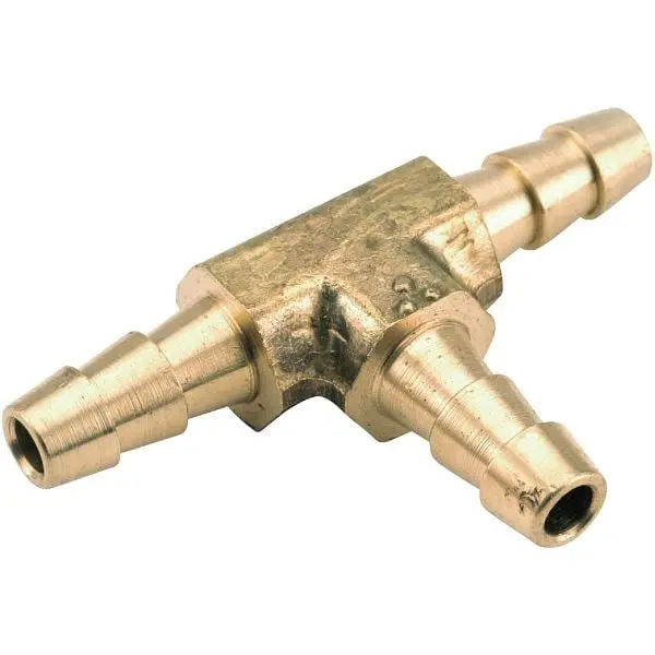 Anderson Metals 5/16 Inch ID Brass Hose Barb Insert Tee, 757024-05