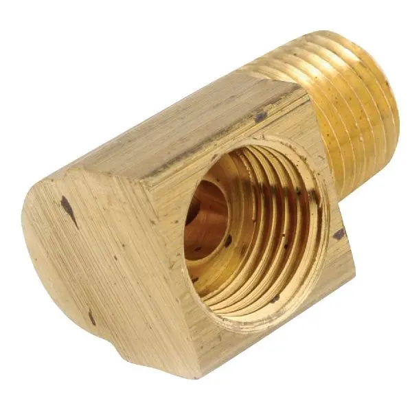 Anderson Metals 5/16 Inch x 1/8 Inch Male 90 Degrees Inverted Flare Brass Socket Weld Elbow, 1/4 Bend, 5 per case, 54349-0502