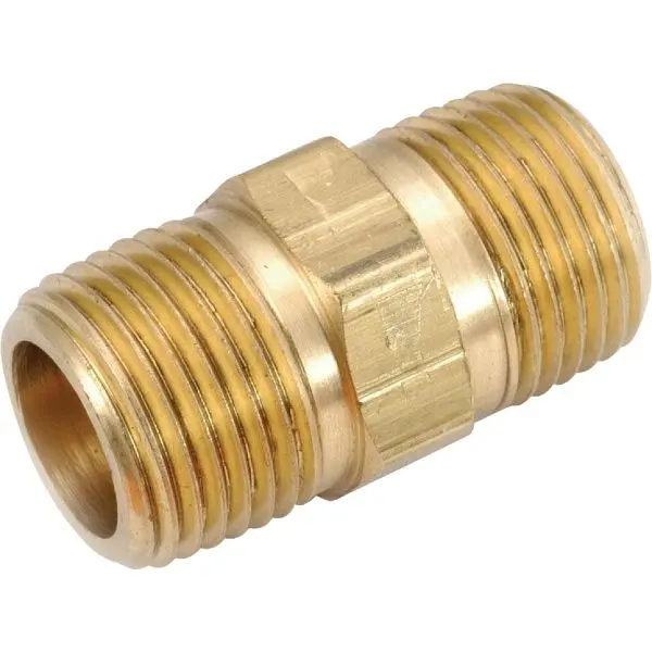 Anderson Metals 1/2 Inch OD x 1-1/2 Inch L Brass Close Nipple, 756122-08