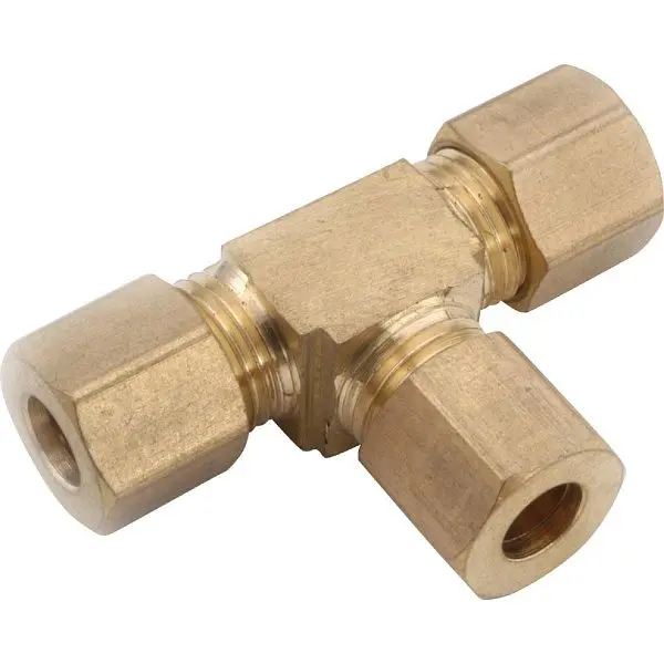 Anderson Metals 5/8 Inch Compression Brass Tee, 750064-10