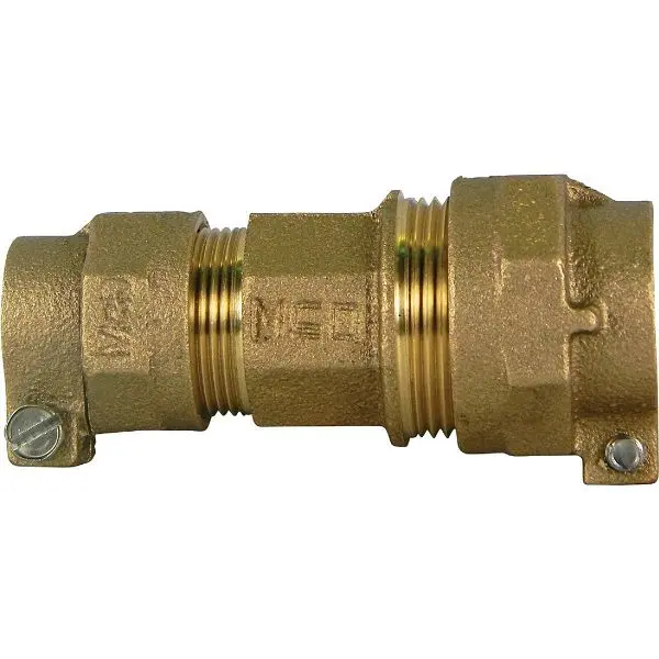 Anderson Metals 1 Inch CTS x 1 Inch CTS Brass Alloy Low Lead Connector, 74758-22 B