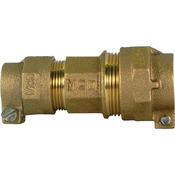 Anderson Metals 3/4 Inch CTS x 1 Inch CTS Brass Low Lead Connector, 74758-22 C